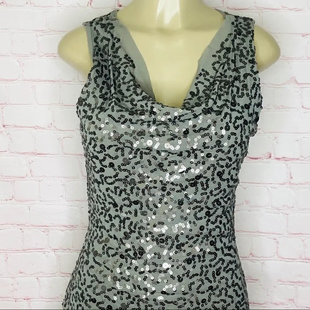 Max studio Grey sequin dress